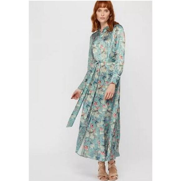 Current Air Dresses & Skirts - Current Air Los Angeles Marbled Motif Button Down Shirt Midi Dress size Small